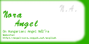 nora angel business card